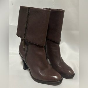 Michael Kors- Leather Brown Booties w/Heels (4 inch)